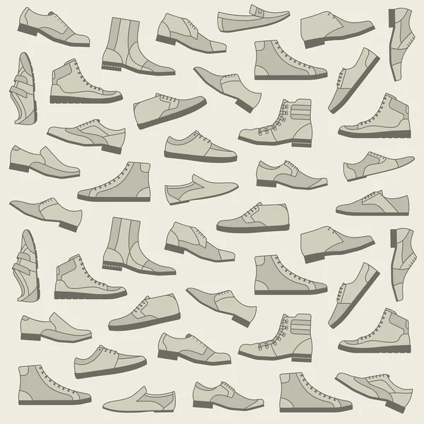 Χωρίς ραφή πρότυπο παπούτσια — Διανυσματικό Αρχείο