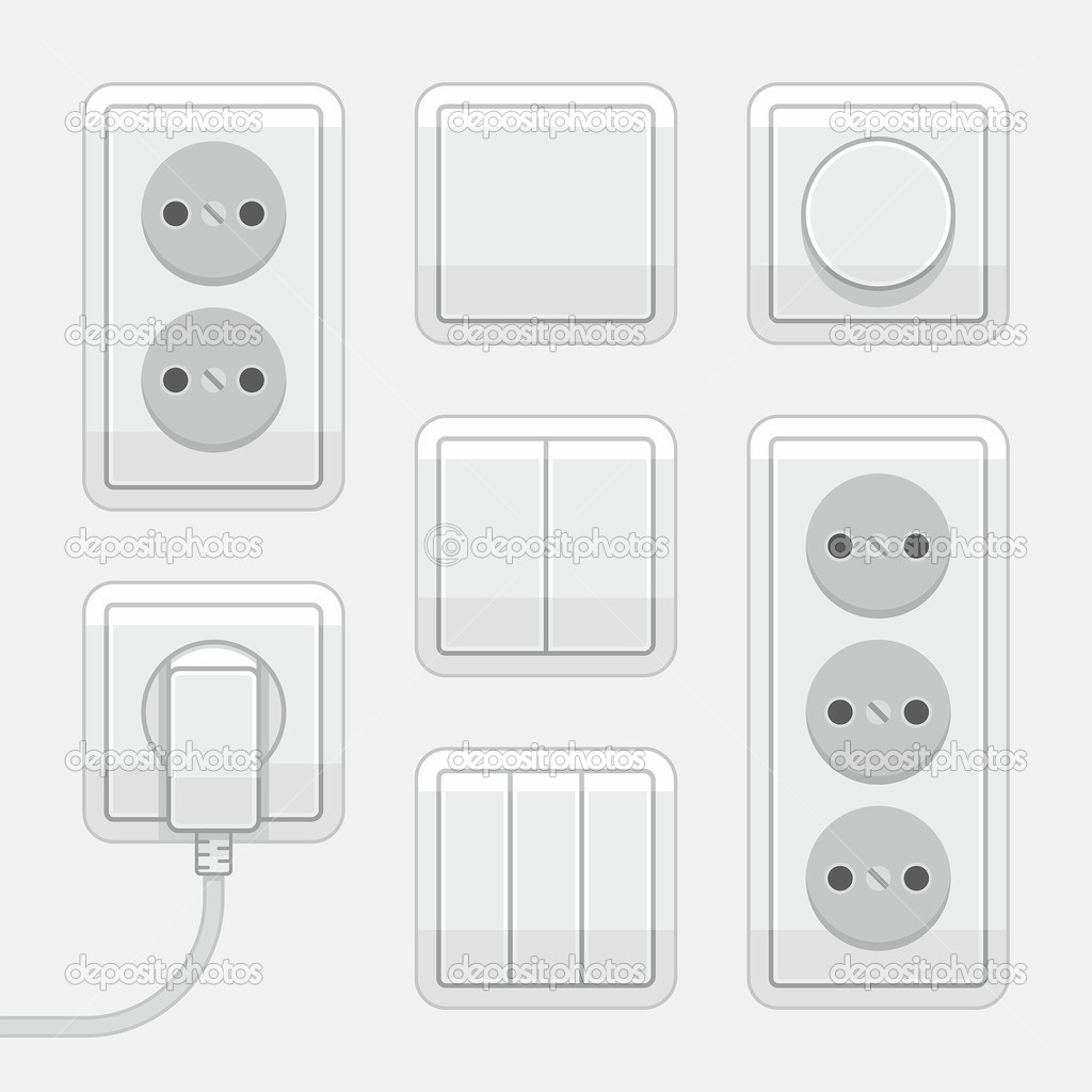 Switches and sockets Stock Vector Image by ©Volykievgenii #50102987