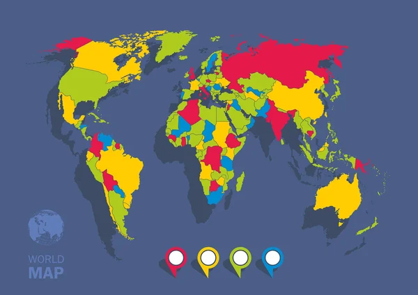 Carte du monde — Image vectorielle