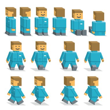 people isometric of delivery  clipart