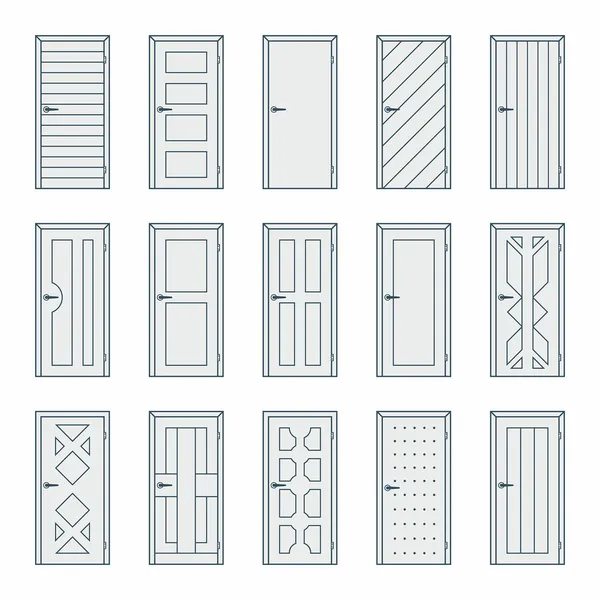 Colección de puertas — Vector de stock