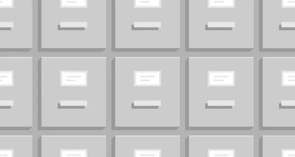 Бесшовный Рисунок Картотечными Шкафами Организация Файлов Офисных Документов Плоский Стиль — стоковый вектор
