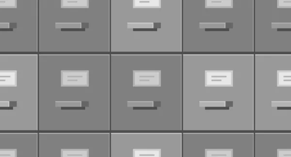 Безшовний Візерунок Шафами Подачі Організація Файлів Документів Офісу Плоский Стиль — стоковий вектор