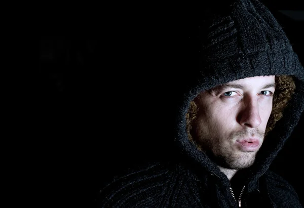 Street robber with an angry stare — Stock Photo, Image
