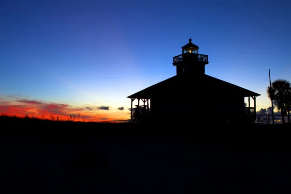 Coucher de soleil au phare de Boca Grande — Photo