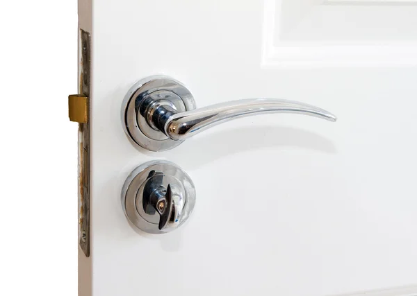 Silver door handle — Stock Photo, Image