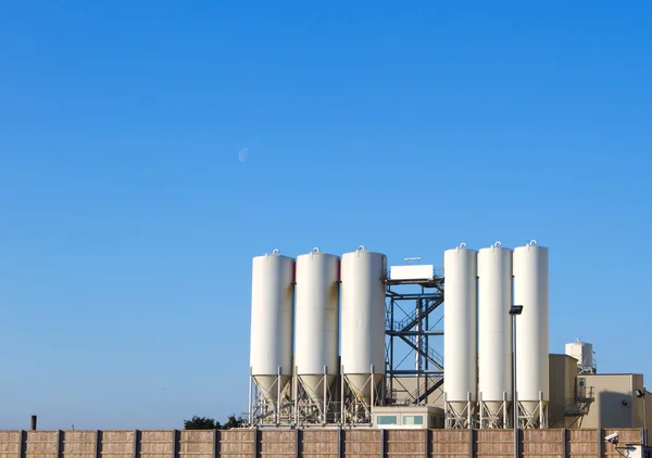 Large concrete containers an an industrial premises — Stock Photo, Image