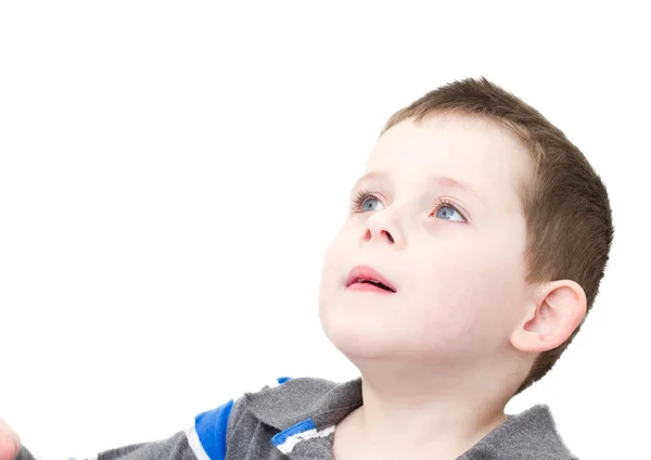 Little boy looking upwards — Stock Photo, Image