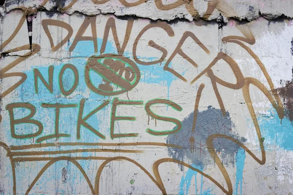 Немає велосипеди графіті — стокове фото