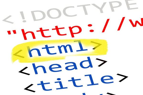 Internet HTML-code — Stockfoto