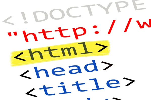 Código HTML de Internet — Foto de Stock