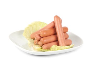 bir tabak taze sosis