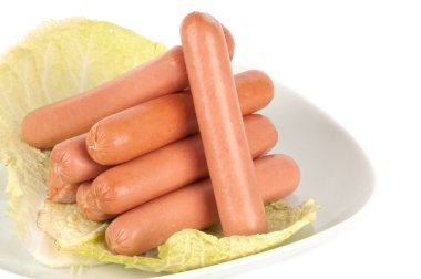 bir tabak taze sosis