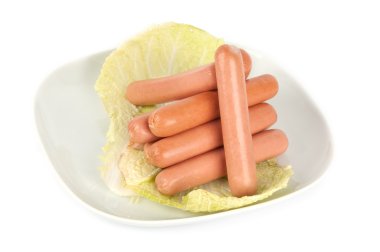 bir tabak taze sosis