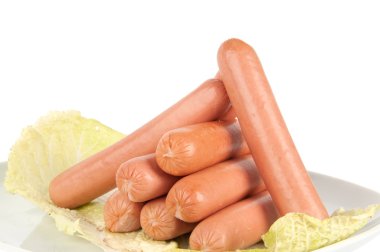 bir tabak taze sosis