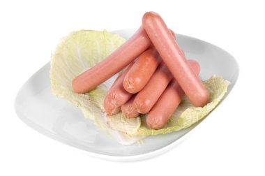 bir tabak taze sosis