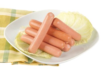 bir tabak taze sosis