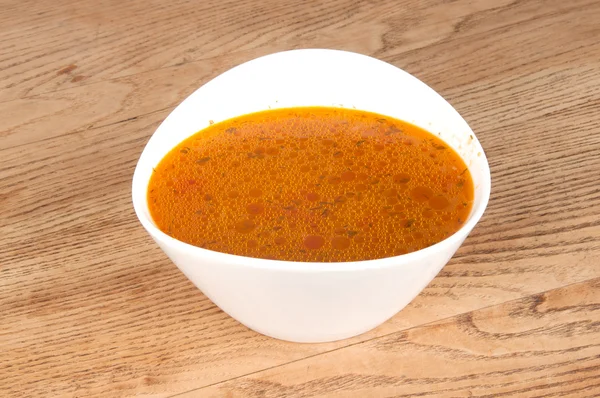 Μπολ με ζεστό ντοματόσουπα — Φωτογραφία Αρχείου