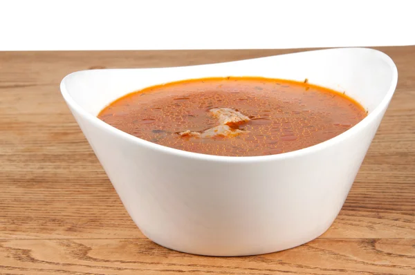 뜨거운 토마토 수프 그릇 — 스톡 사진