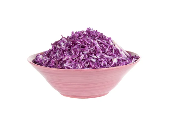 A salad of red cabbage in a bowl — Stock Photo, Image