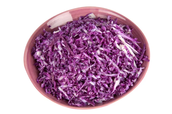 A salad of red cabbage in a bowl — Stock Photo, Image