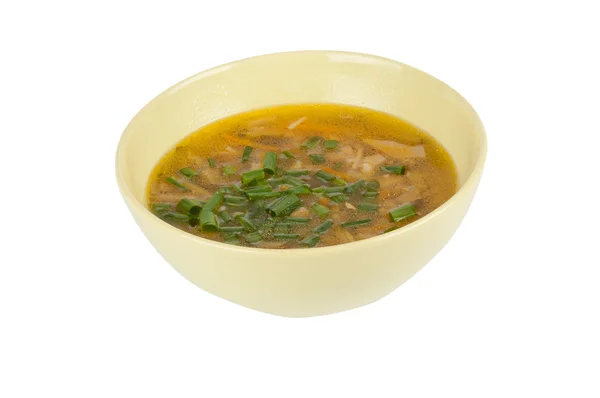 Houbová polévka v misce — Stock fotografie