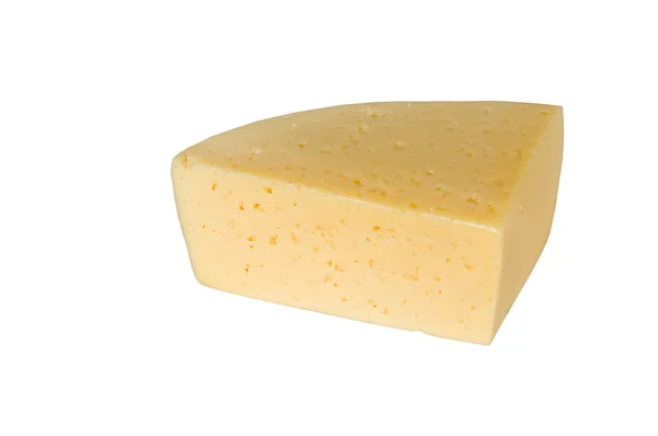 Single yellow cheese block — Stock Photo, Image