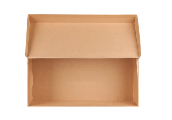 Closed shipping cardboard box isolated — Stock Photo, Image