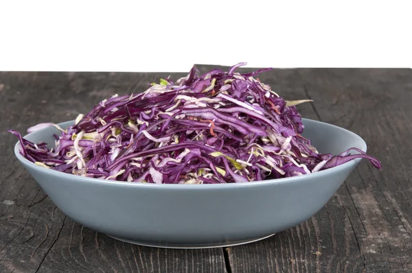 A salad of red cabbage in a bowl — Stock Photo, Image