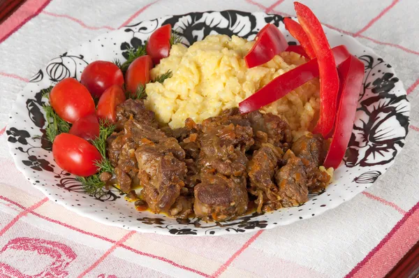 Rice and lamb stew with vegetables — Stock Photo, Image