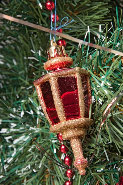 Christmas-tree decorations on a christmas fur-tree — Stock Photo, Image