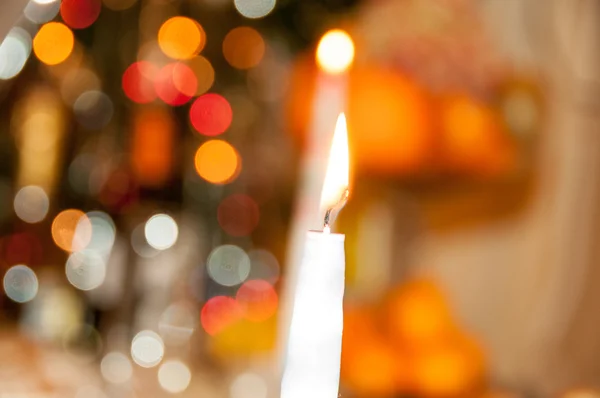 Candle lights and bokeh — Stock Photo, Image