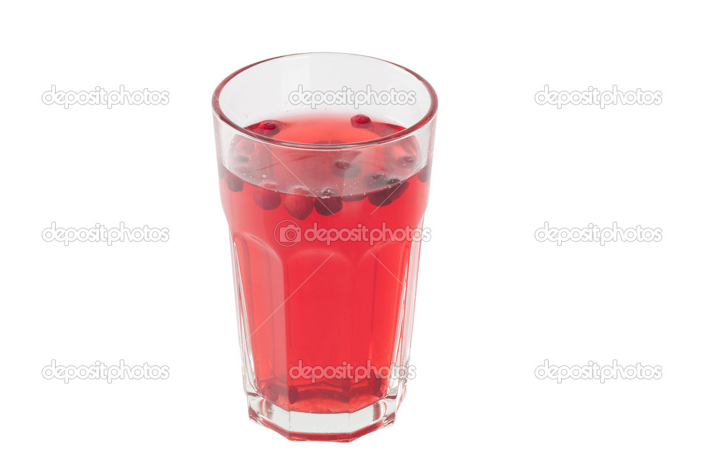 stewed cranberries in a glass