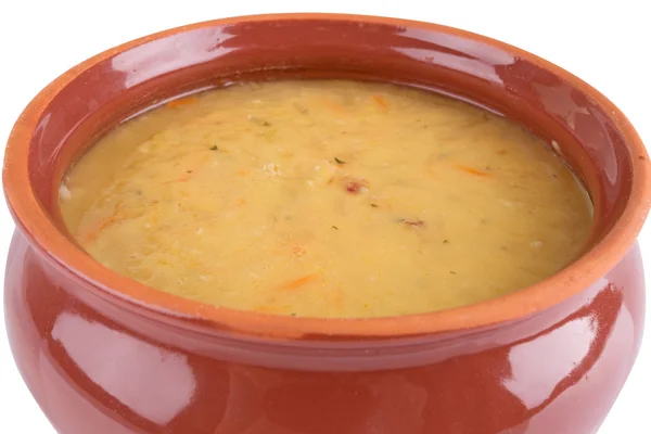 Traditional fresh pea soup in a bowl — Stock Photo, Image