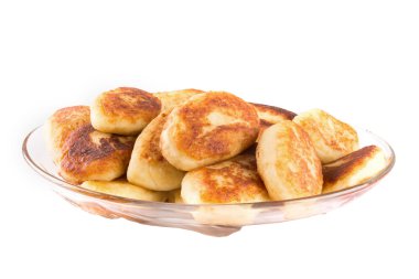 bir cam tabak patates köftesi