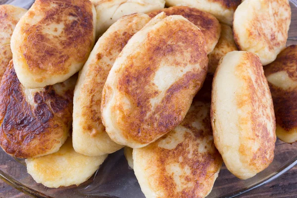 Potato patties in a glass dish — Stock Photo, Image