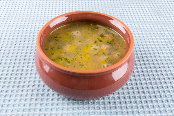 Meatball soup in a bowl — Stock Photo, Image