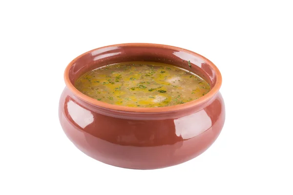 Fleischbällchensuppe in einer Schüssel — Stockfoto