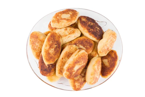 Potato patties in a glass dish — Stock Photo, Image