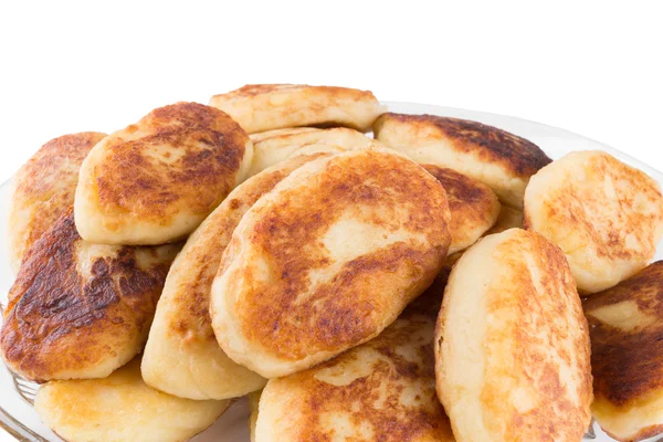 Potato patties in a glass dish — Stock Photo, Image