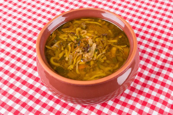 ボウルにキノコのスープ — ストック写真