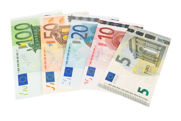 Банкноты евро вблизи — стоковое фото
