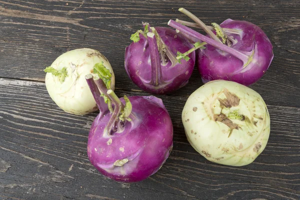 A few pieces of cabbage Kolerabi — Stock Photo, Image