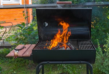 Barbekü Izgara içinde ateş