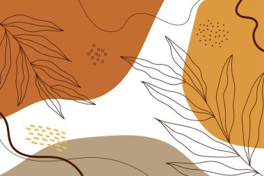 El çizimi düz soyut arkaplan