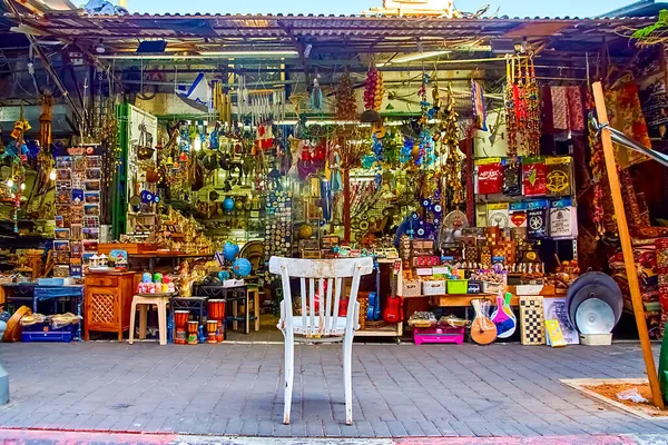 Tel Aviv Israele Novembre 2021 Piccoli Negozi Street Mercatino Delle — Foto Stock