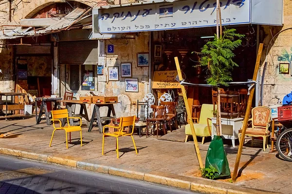 Tel Aviv Israel November 2021 Small Shops Street Flea Market — Stock Photo, Image