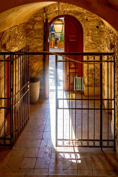 Иерусалим Израиль Ноября 2021 Года Вид Двери Австрийского Хосписа Святой — стоковое фото