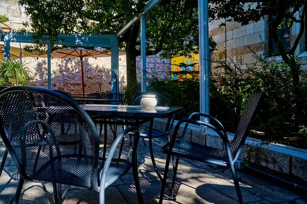 Cafetería Fuera Del Hospicio Austriaco Sagrada Familia Casa Huéspedes Cristiana — Foto de Stock