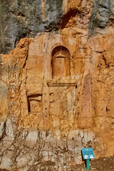 Santuario Romano Che Comprendeva Templi Cortili Rituali Costruito Vicino Alla — Foto Stock